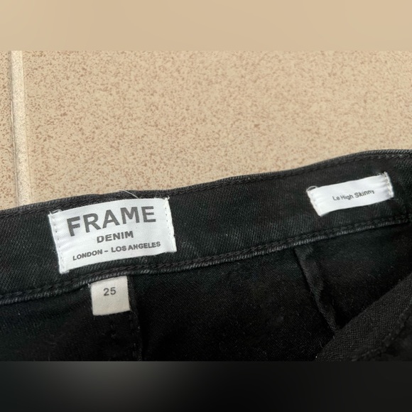 Frame denim black skinny jeans size 25 - Picture 4 of 5